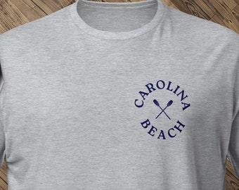 Carolina Beach Gray T-Shirt, Beach, Surf, NC, Unisex fit