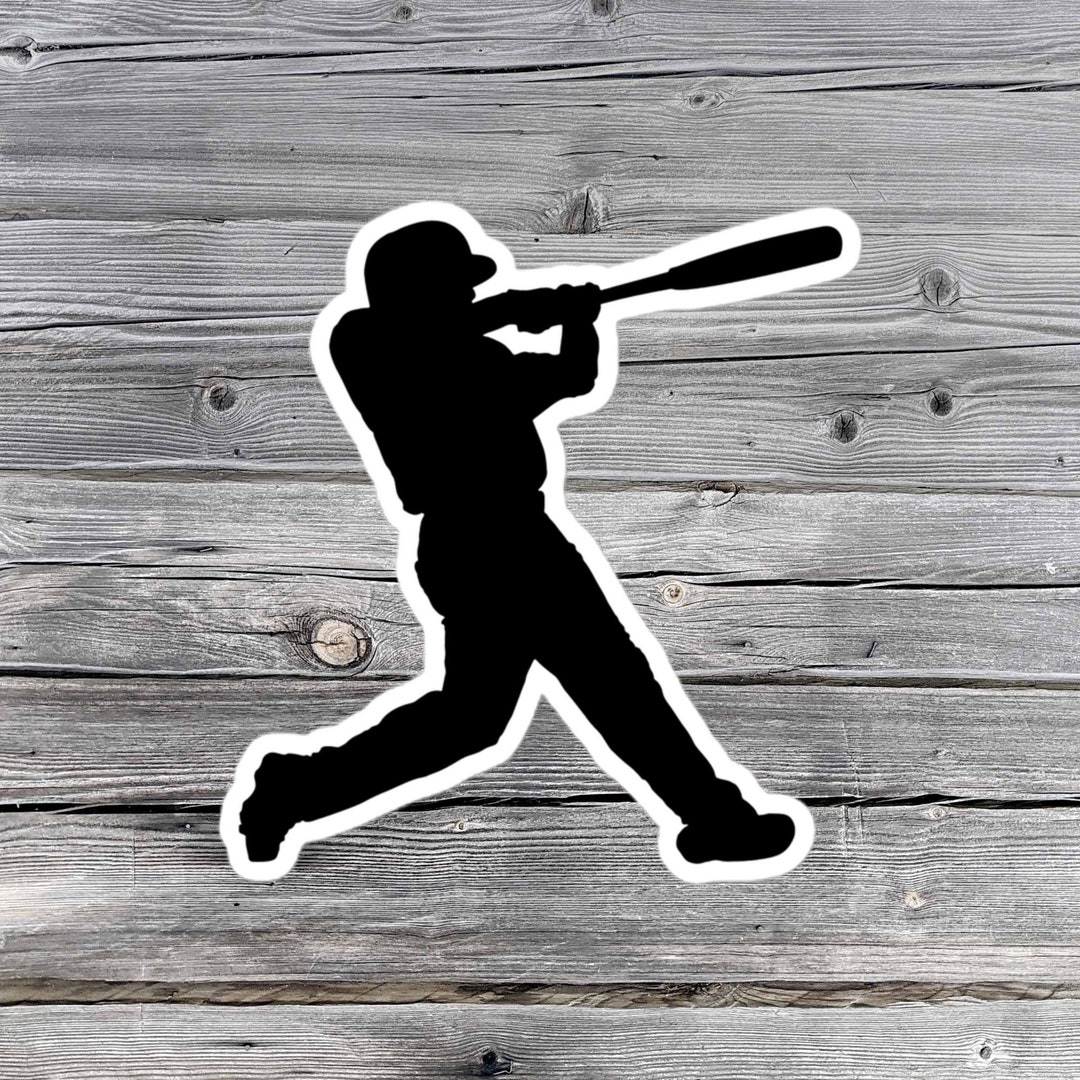 Baseball Sticker, Batter, Silhouette Logo - Etsy