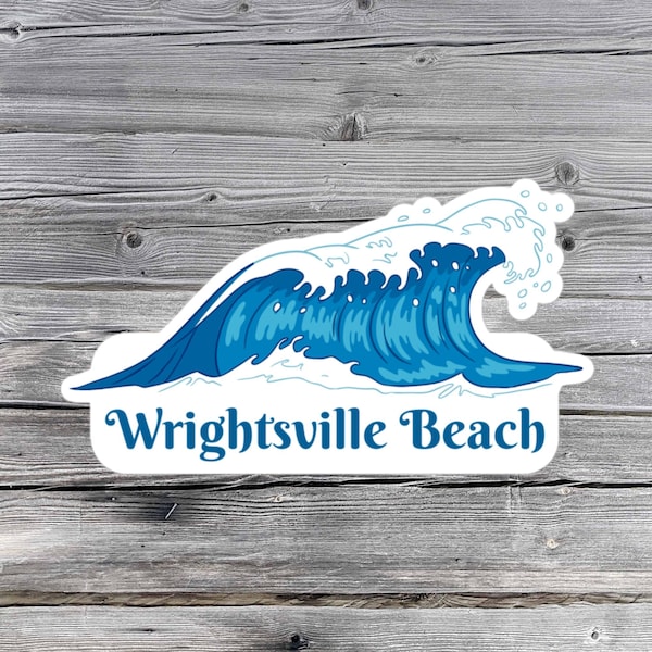 Wrightsville Beach sticker, Surf, Beach, NC, WB