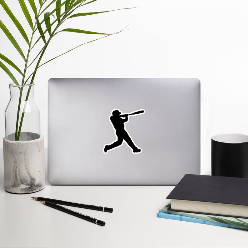 Baseball Sticker, Batter, Silhouette Logo - Etsy