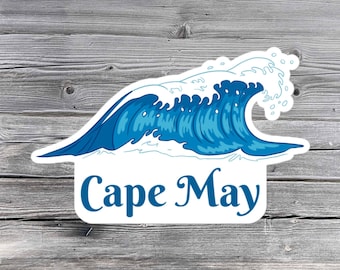 Cape May sticker, Surf, Beach, NJ
