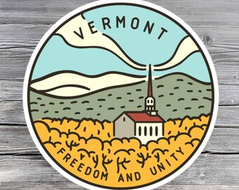 Vermont sticker, VT, Green Mountain State