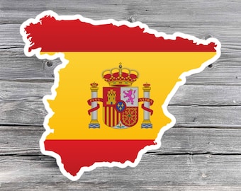 Spain sticker, Spanish flag, Espana, ESP