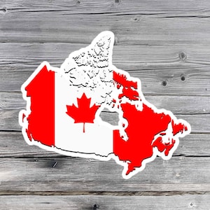 Canada sticker, Canadian flag