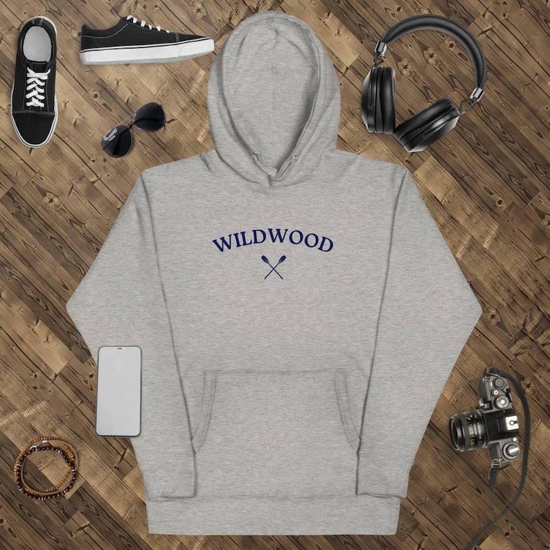 Wildwood Gray Hoodie, Shore, Surf, NJ, Unisex fit