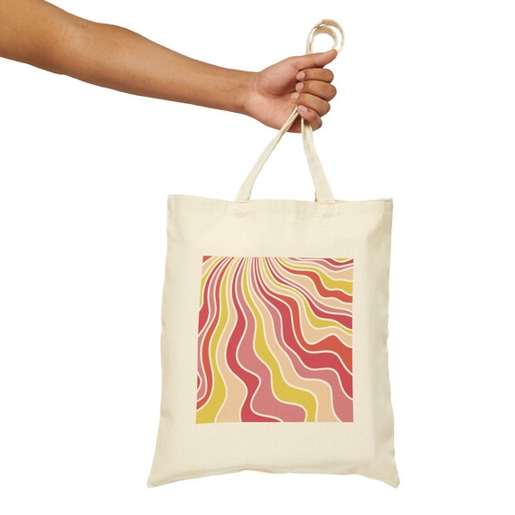 Funky Tote Colors Cotton Canvas Tote Bag Double sided design