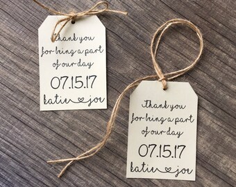 Printed Thank You Gift Tags, wedding favor tags, wedding favor idea, rustic wedding, printable favor tags, printable pdf, wedding favor tags