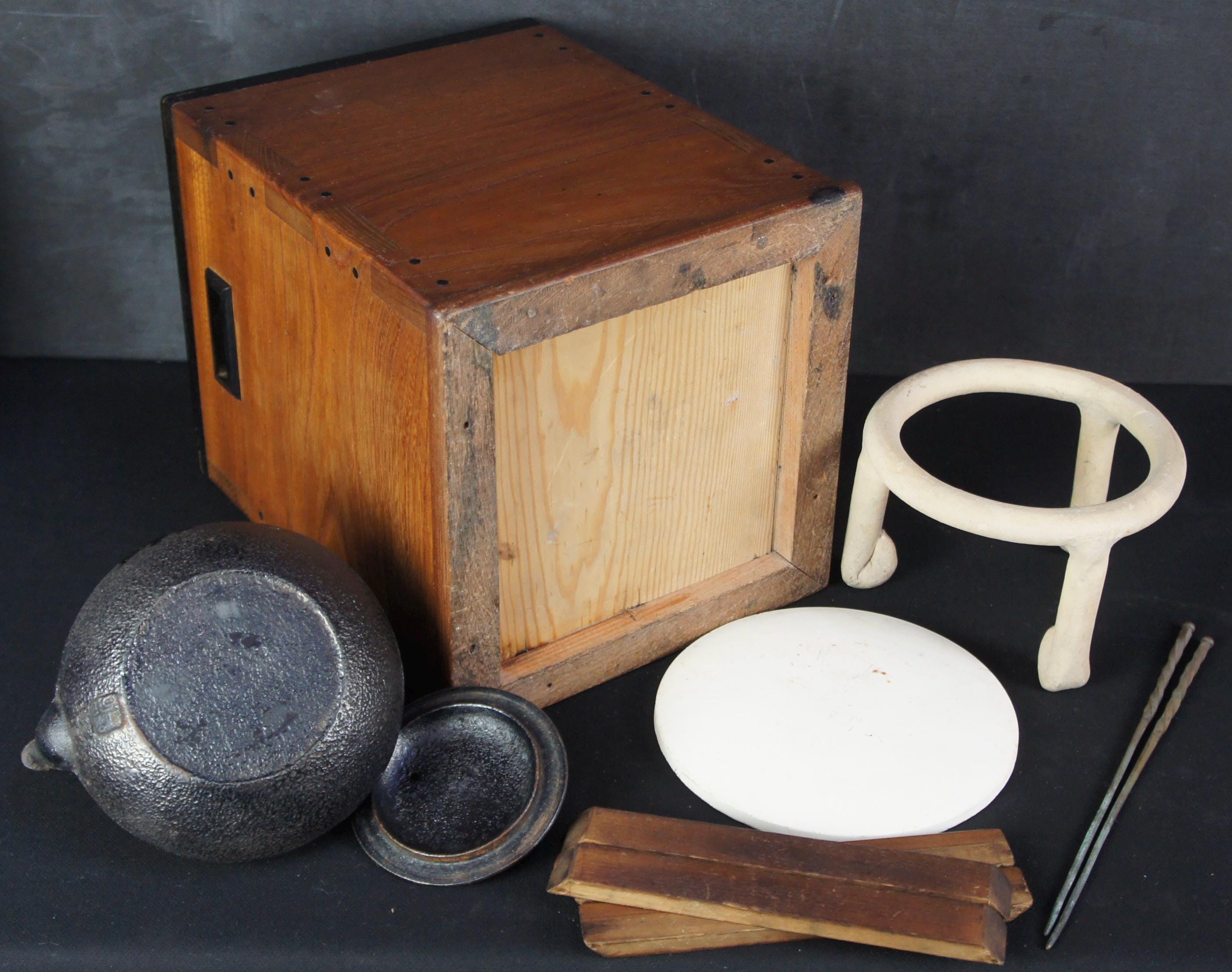 日本茶火鉢 日本木ろう材 1930年 南部鉄瓶 やかん - Etsy 日本