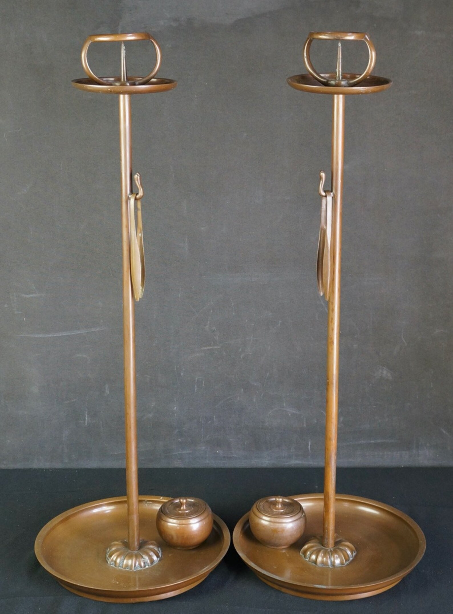 Antique Japan candle stand bronze Shokudai craft 1890s lamp Etsy