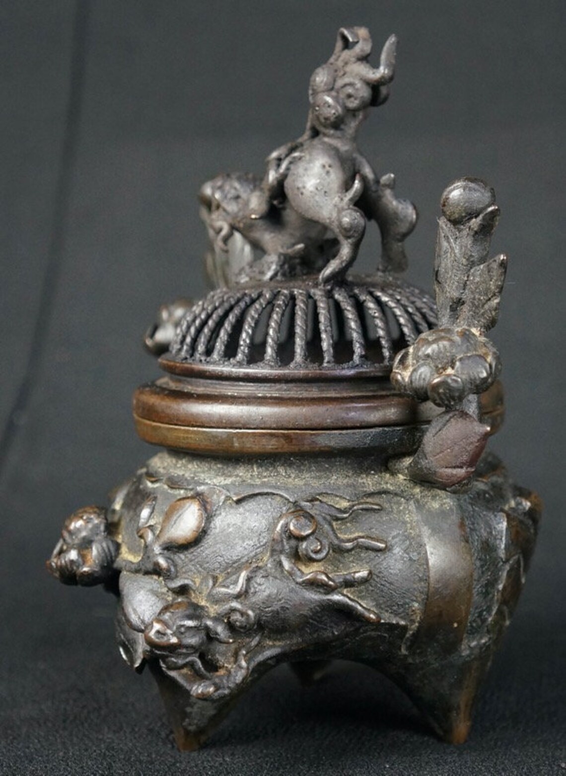 Antique Japan Bronze Koro Incense Burner 1700s Censer Art Etsy