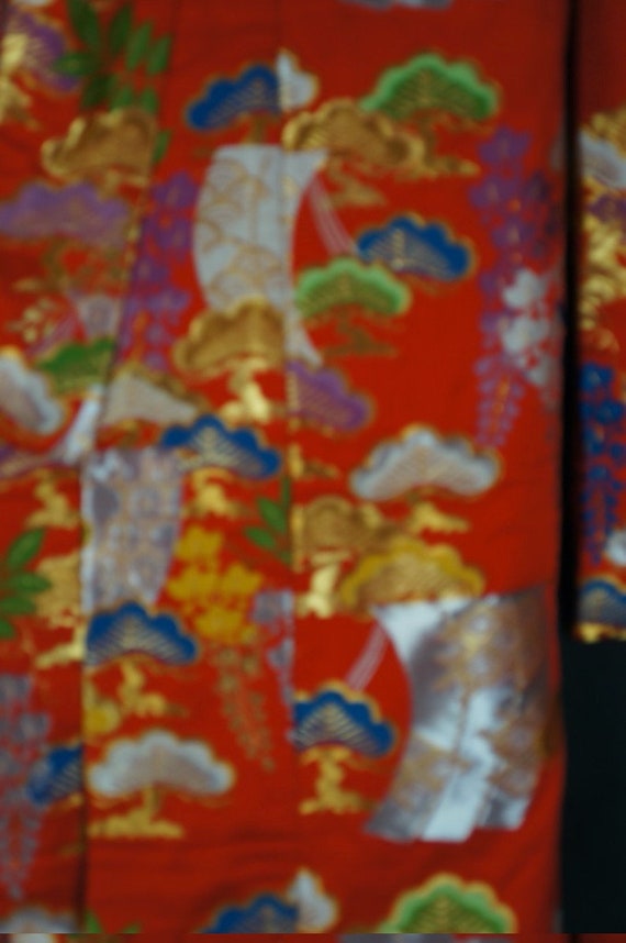 Japan wedding Kimono Uchikake hand made silk craf… - image 7