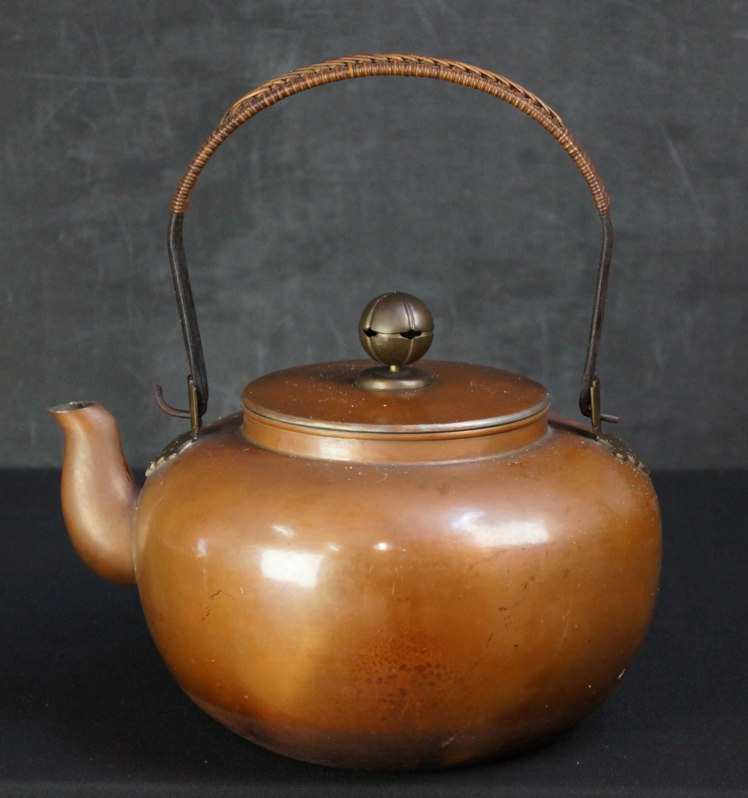 鎚目模様 銅製 やかん 茶道具 日本製青銅製やかん、ヤカン型、槌目、1930年代、茶道具 - Etsy 日本