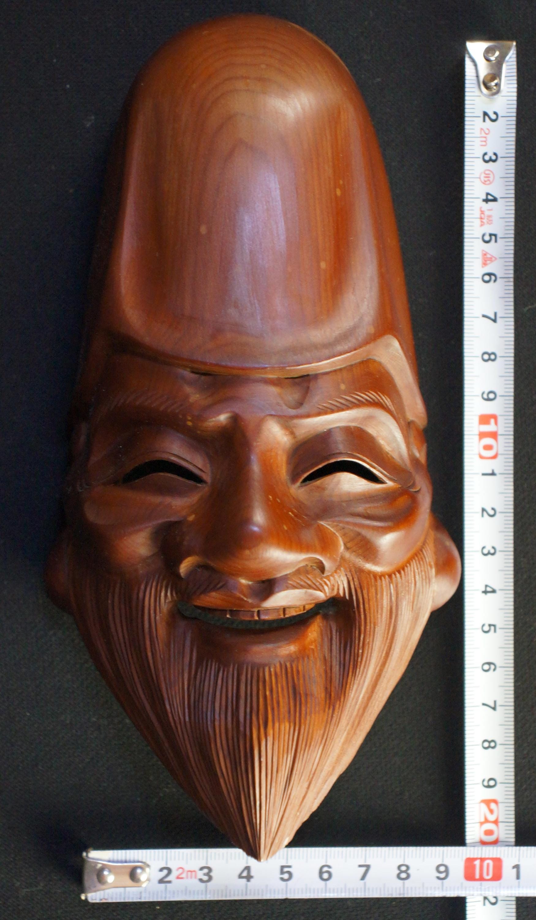 日本の福神面 高山木彫 七福神 手彫り 1970年 C - Etsy 日本
