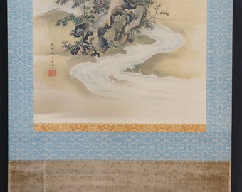 アンティーク日本画 竹林 竹庭 1800 禅アート - Etsy 日本