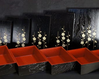 硯と漆器 箱 セット 日本 硯箱 禅筆箱セット 1950 漆芸 書道 - Etsy 日本