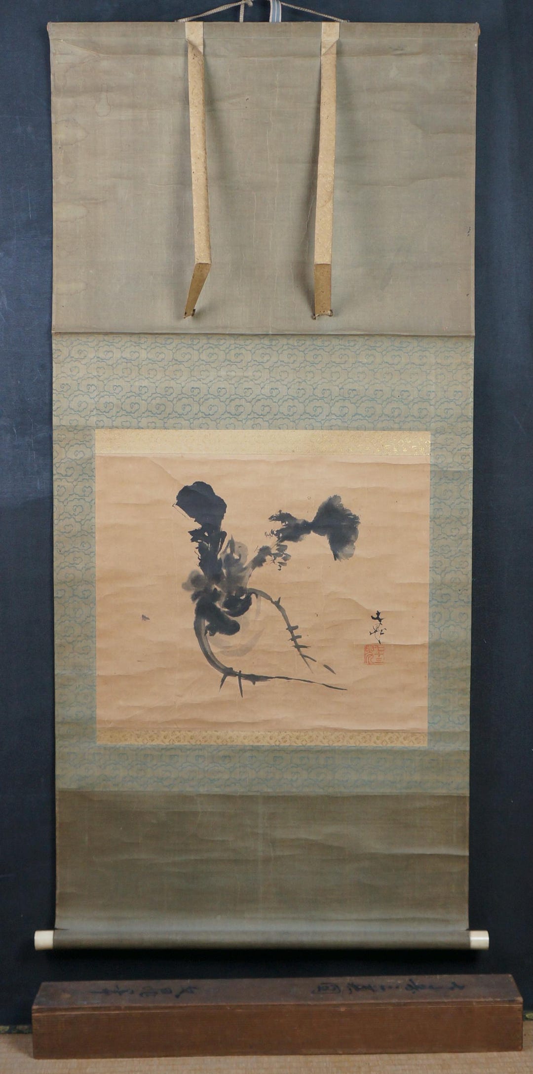 アンティーク 日本 狩野文晁 仏画 蕪 1850 江戸時代 工芸品 - Etsy 日本