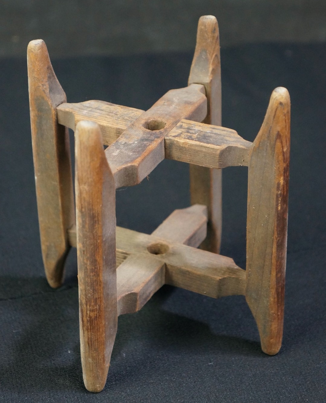 Japan Silk Bobbin Antique Loom Parts Itomaki 1800s Rural