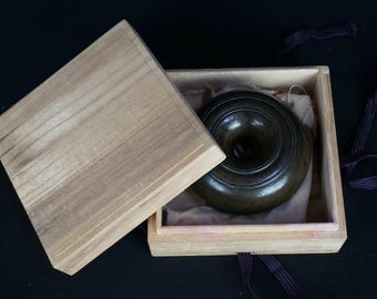 Antique Japan bronze Samurai horse bell 1800 Edo art craft