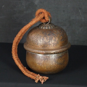 Antique Japan Dai-Suzu Shinto temple bell 1880 bronze hand craft Meiji era