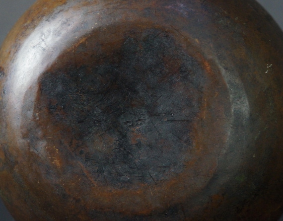 Japan Bronze Kettle Yakan Hand Made Hammered Craft 1900 Sencha Tea