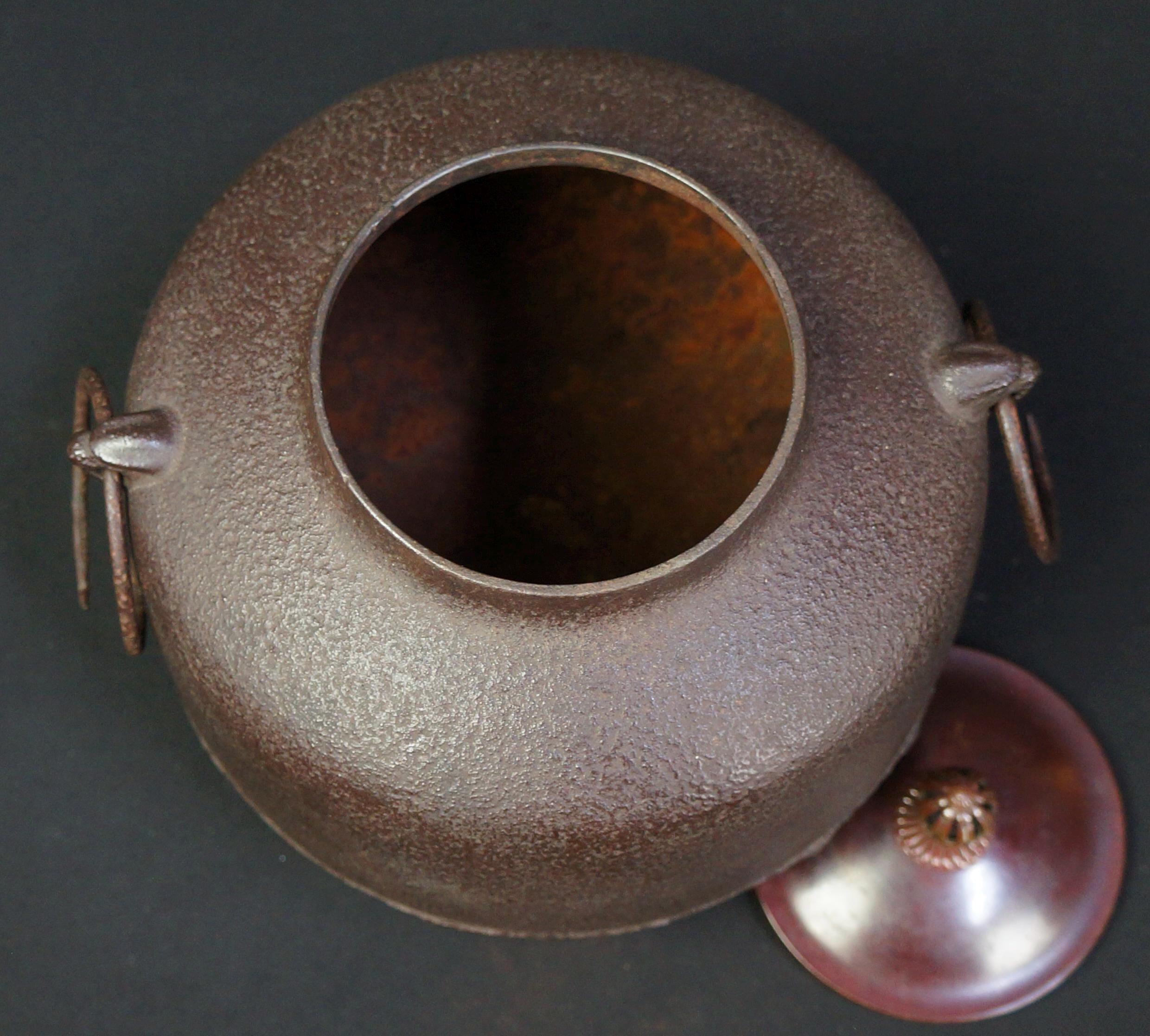 日本の茶道砂鋳鉄釜茶釜1950年代アンティーク工芸品 - Etsy 日本