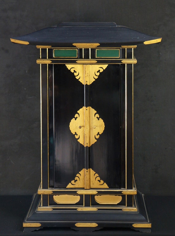 厨子　大きい　仏像入れ 仏教寺院 日本 大型 厨子 仏像 ケース 祭壇 1970 仏壇 工芸品 - Etsy 日本