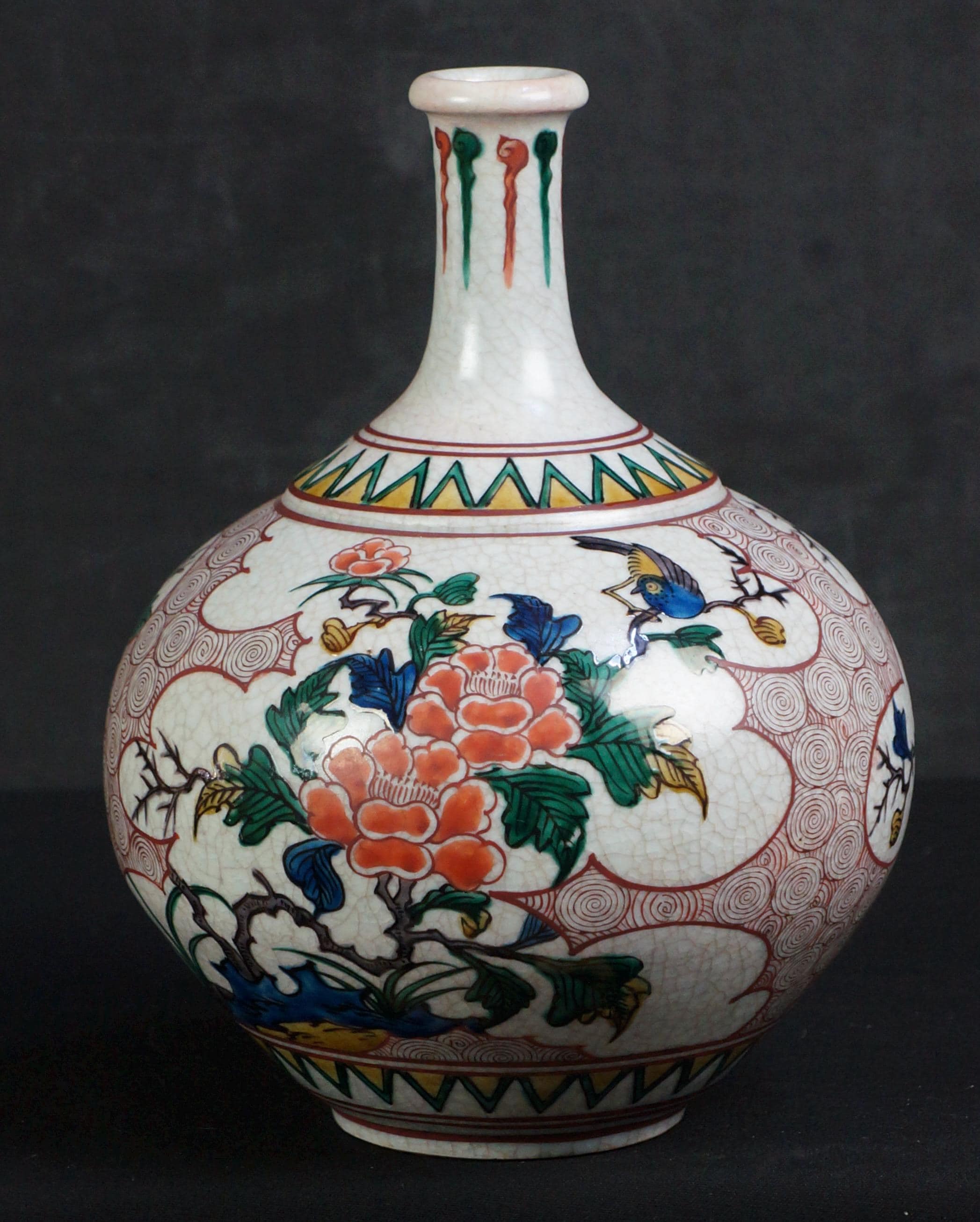 アンティークジャパン 伊万里徳利徳利 松モチーフ 1900 薪窯アート