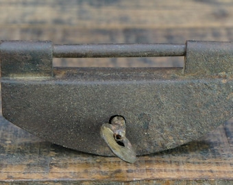 Antique Japan lock forged iron 1800 hand craft blacksmith craft