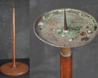 アンティーク 日本製 燭台 キャンドルスタンド 木製 工芸品 1900年代
