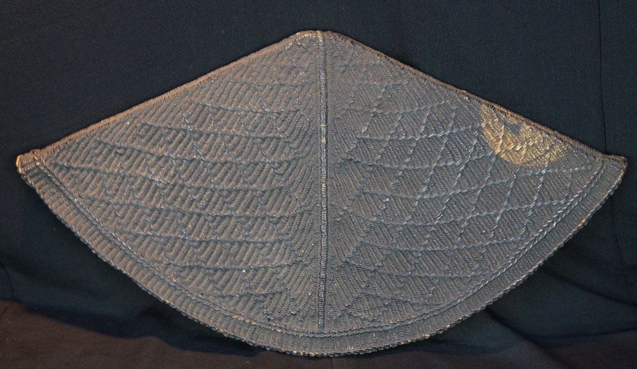 アンティーク・江戸時代・陣笠 アンティーク 侍帽子 陣笠 日本の織物と漆塗りの繊維 1800 年代 江戸