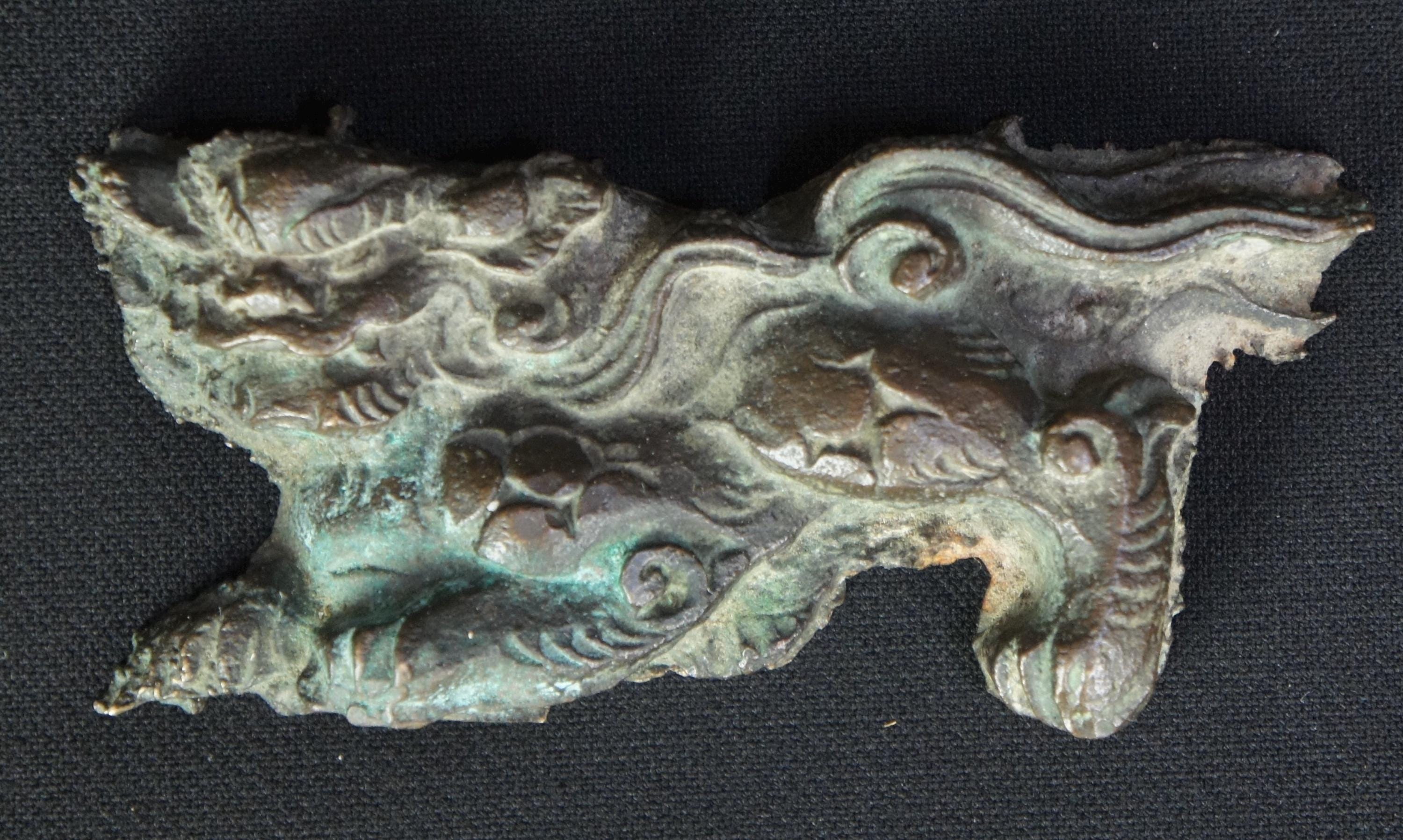 Japan bronze Lion-dog Shishi sculpture 1900 Edo lost wax art