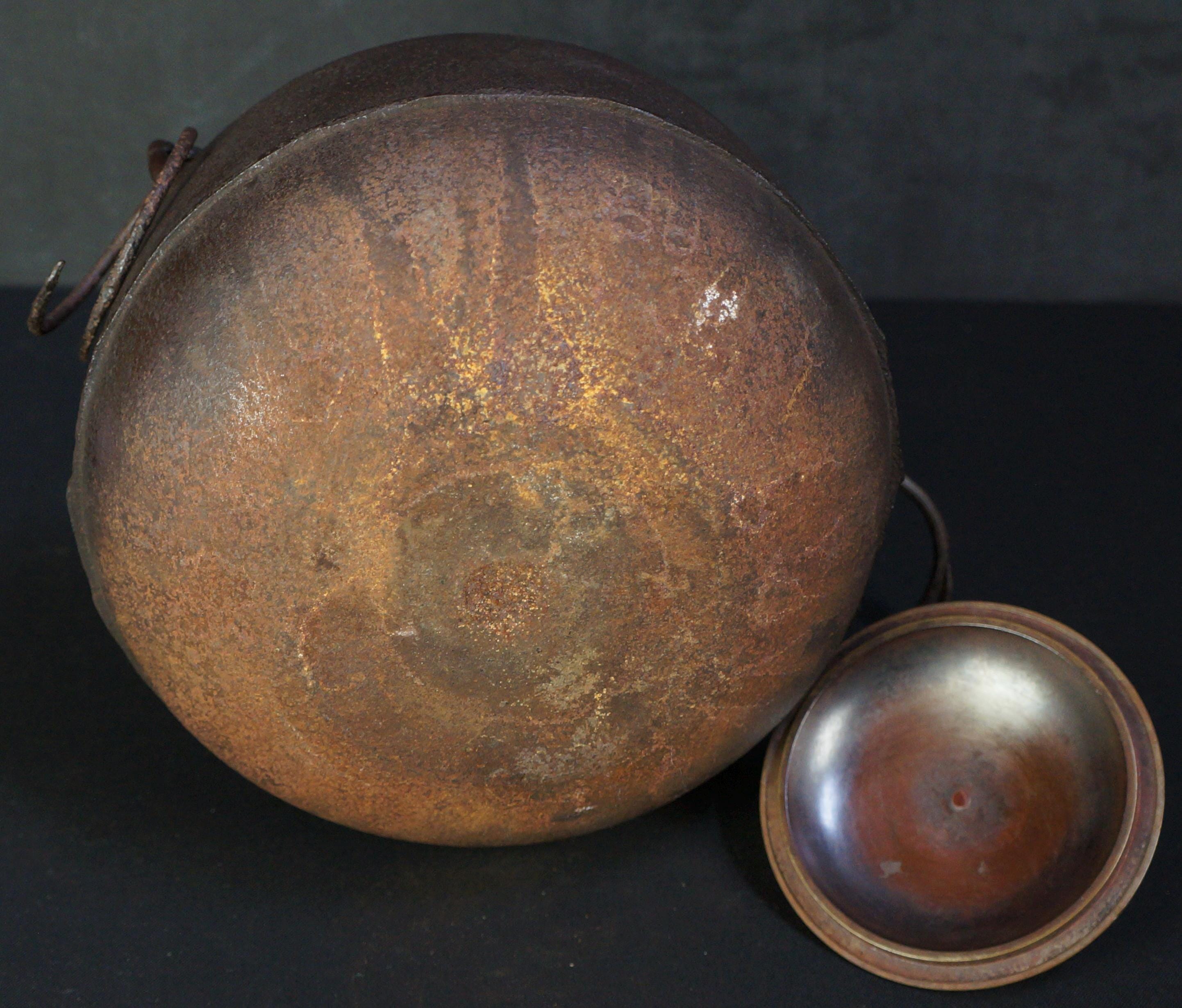 日本の茶道砂鋳鉄釜茶釜1950年代アンティーク工芸品 - Etsy 日本