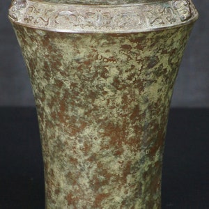 Japan bronze vase 1970s lost wax art craft