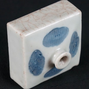 Antique Japan Aburakake Geisha cosmetic hair oil jar 1800s ceramic