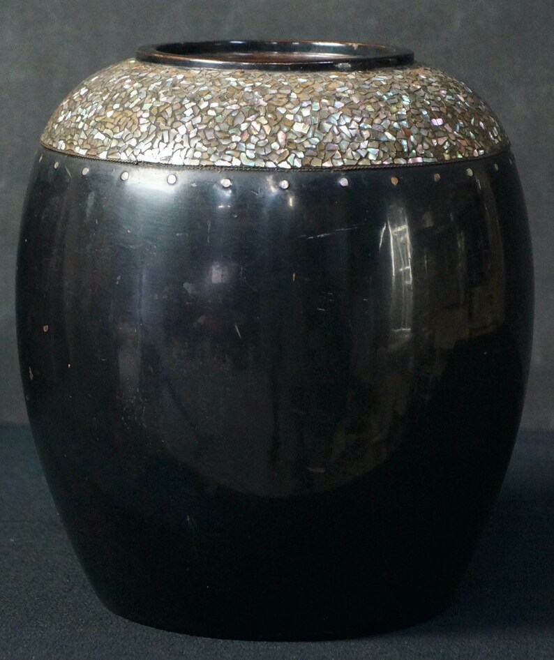 Antique Japan Ikebana Vase Raden Lacquer 1880s Lacquer Craft Etsy