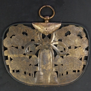 Antik japansk buddhistisk lykta Tsuridoro tempellampa 1835 brons hantverk