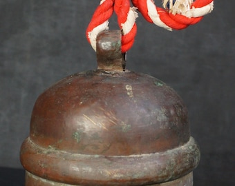 アンティーク 日本製 鈴 神社 梵鐘 1900年 青銅製 手工芸品 明治時代 H