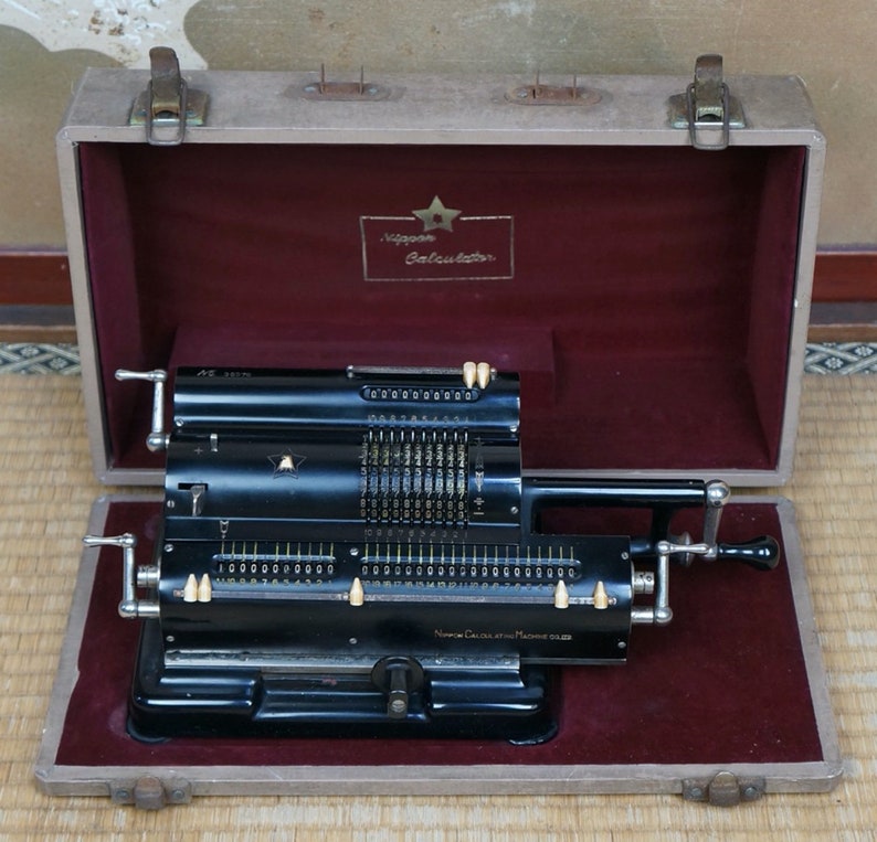 Vintage Japanese mechanical calculator made in Japan 1930 Etsy