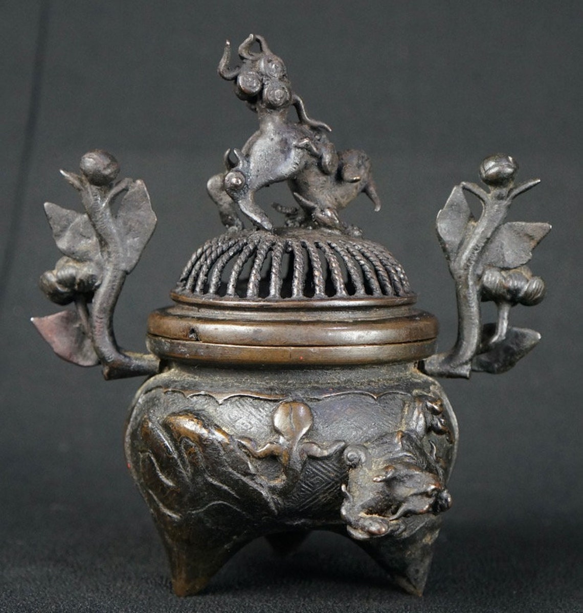 Antique Japan bronze Koro incense burner 1700s censer art Etsy