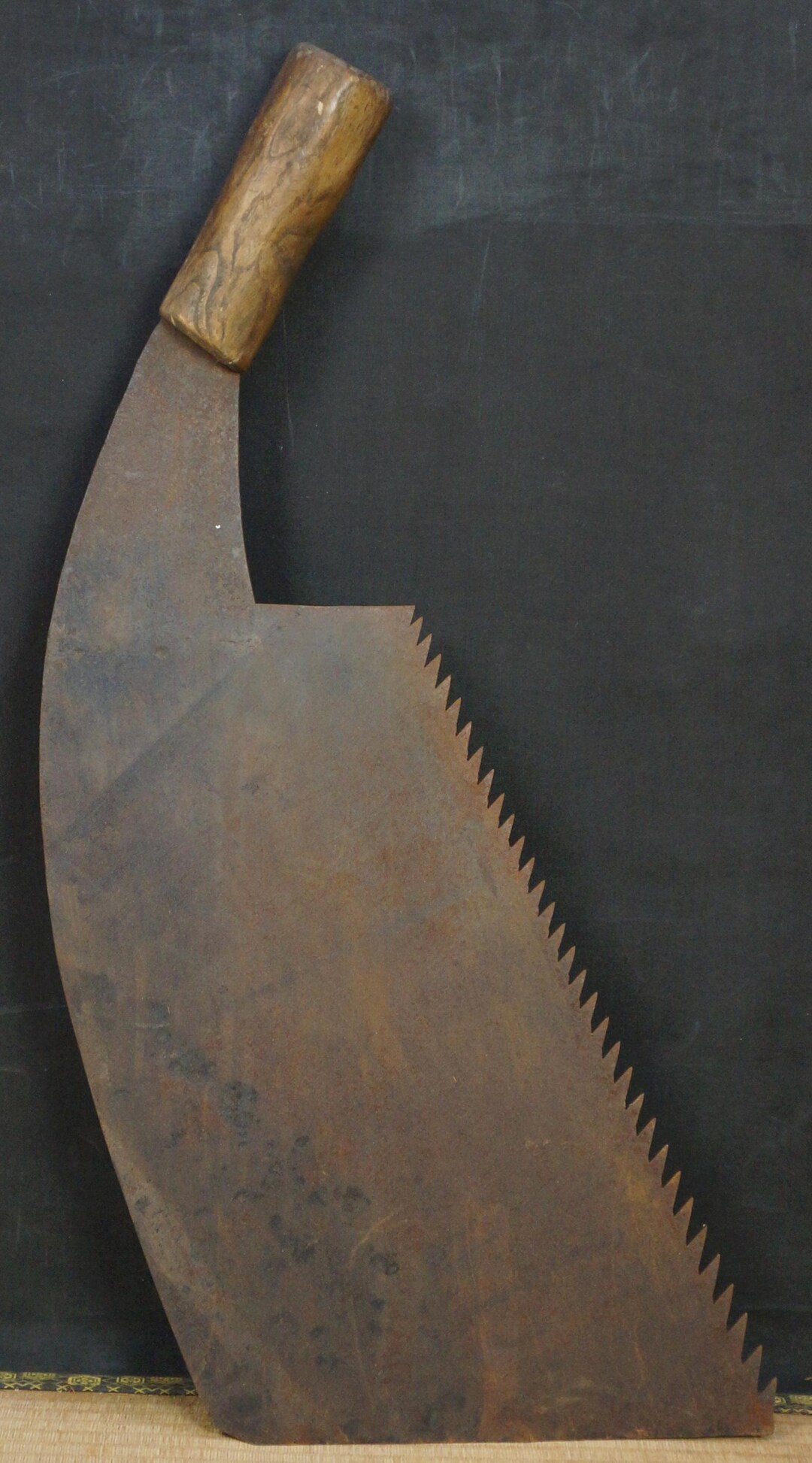 Antique Meabiki Whaleback Nokogiri Japan Saw Tool Hand Forged 1900