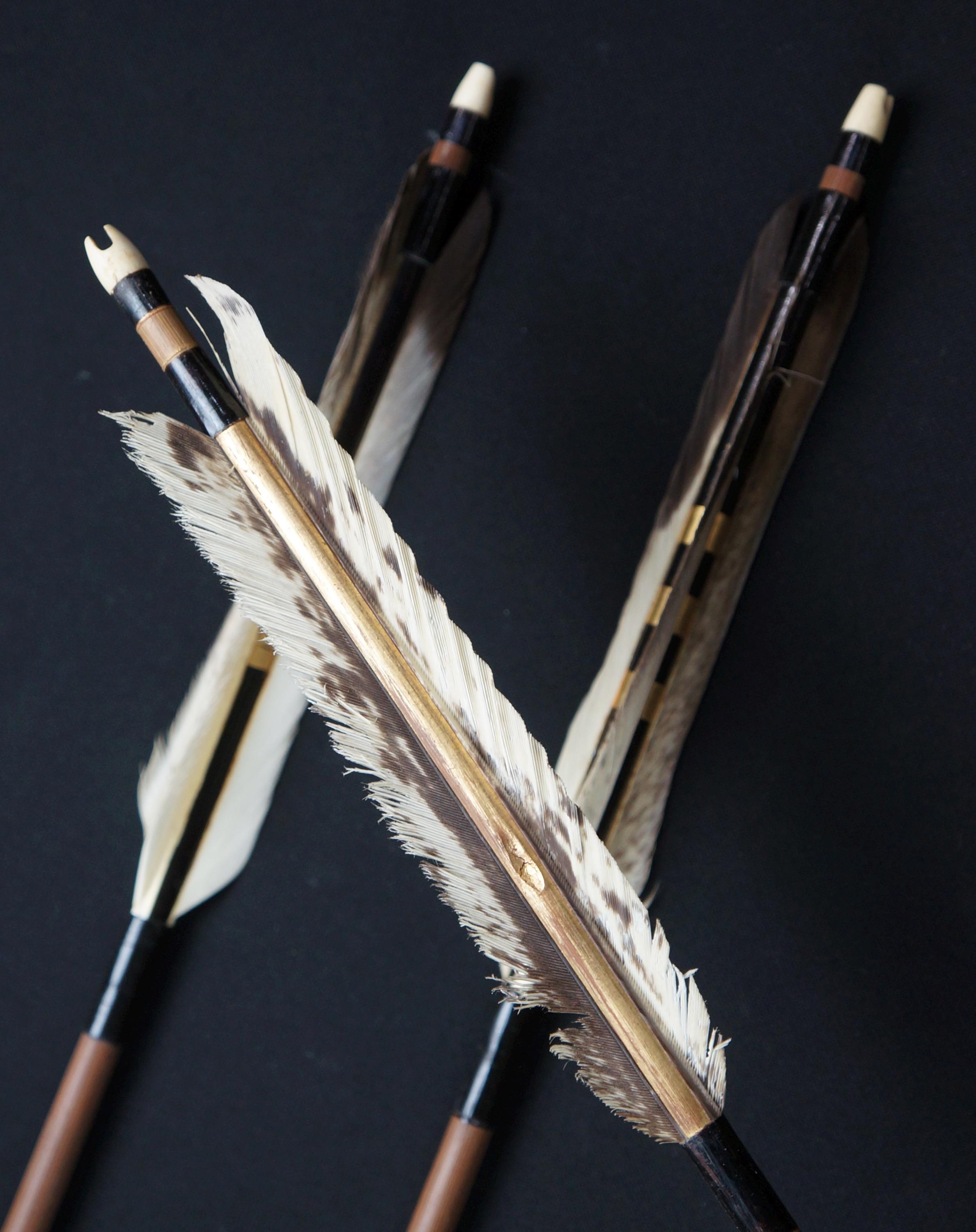 Japanese Antique Ya Arrow Kyudo Archery Art 1900 hand Craft High ...