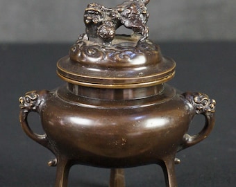 ミニチュア 日本青銅製 葛谷香炉 香炉彫刻 1900年 松野香 - Etsy 日本