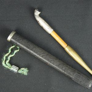日本のアンティーク キセル 銀パイプ 1800年代 江戸手工芸品 タバコ