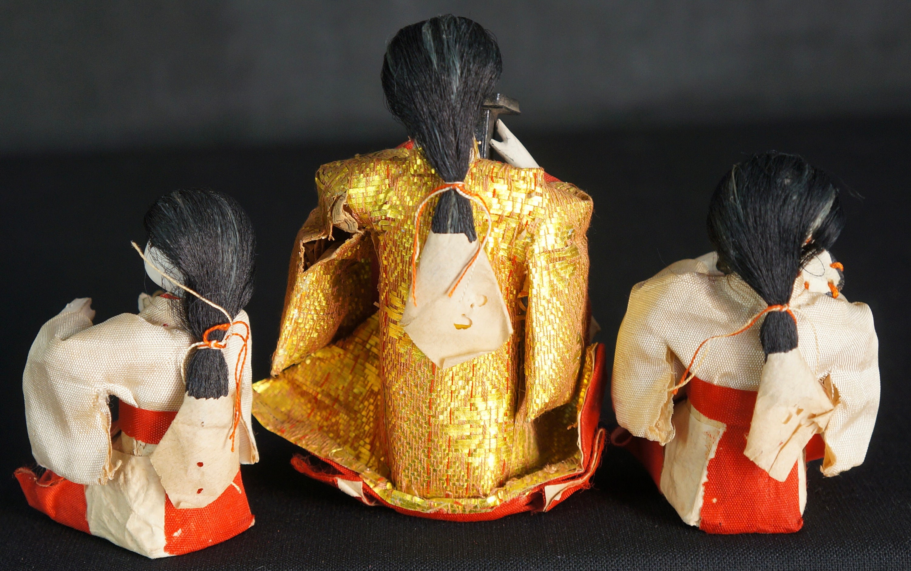 Deux Poupées Anciennes Ningyo Japonaises – Japon – Vintage Collection