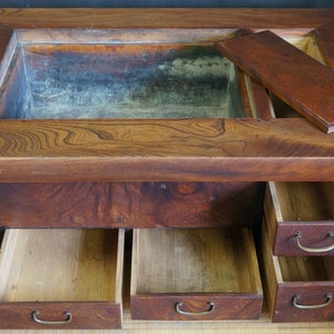 Antike Nagahibachi Japan Teeschrank 1900 große Größe Tansu | Etsy