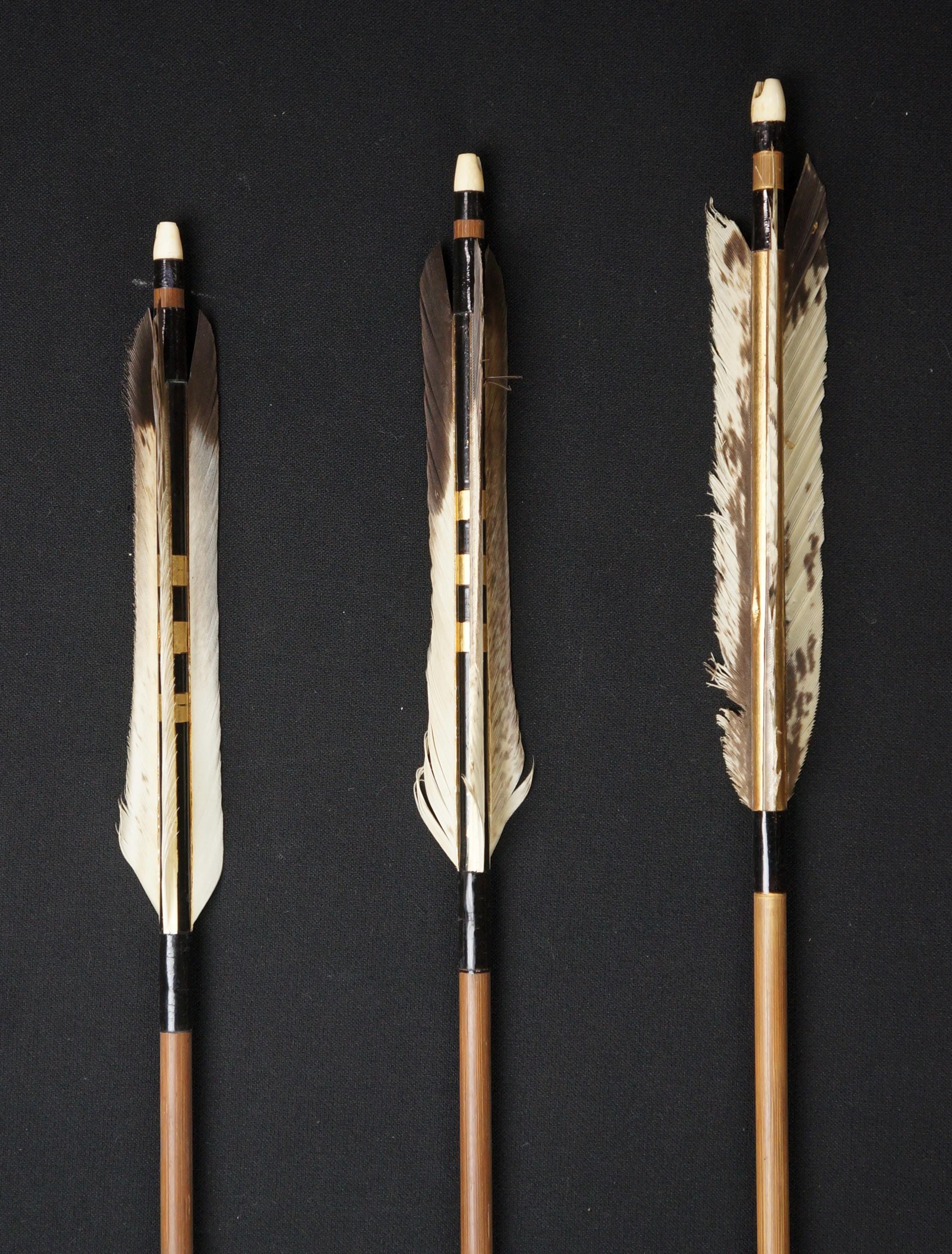 Japanese Antique Ya Arrow Kyudo Archery Art 1900 hand Craft High ...