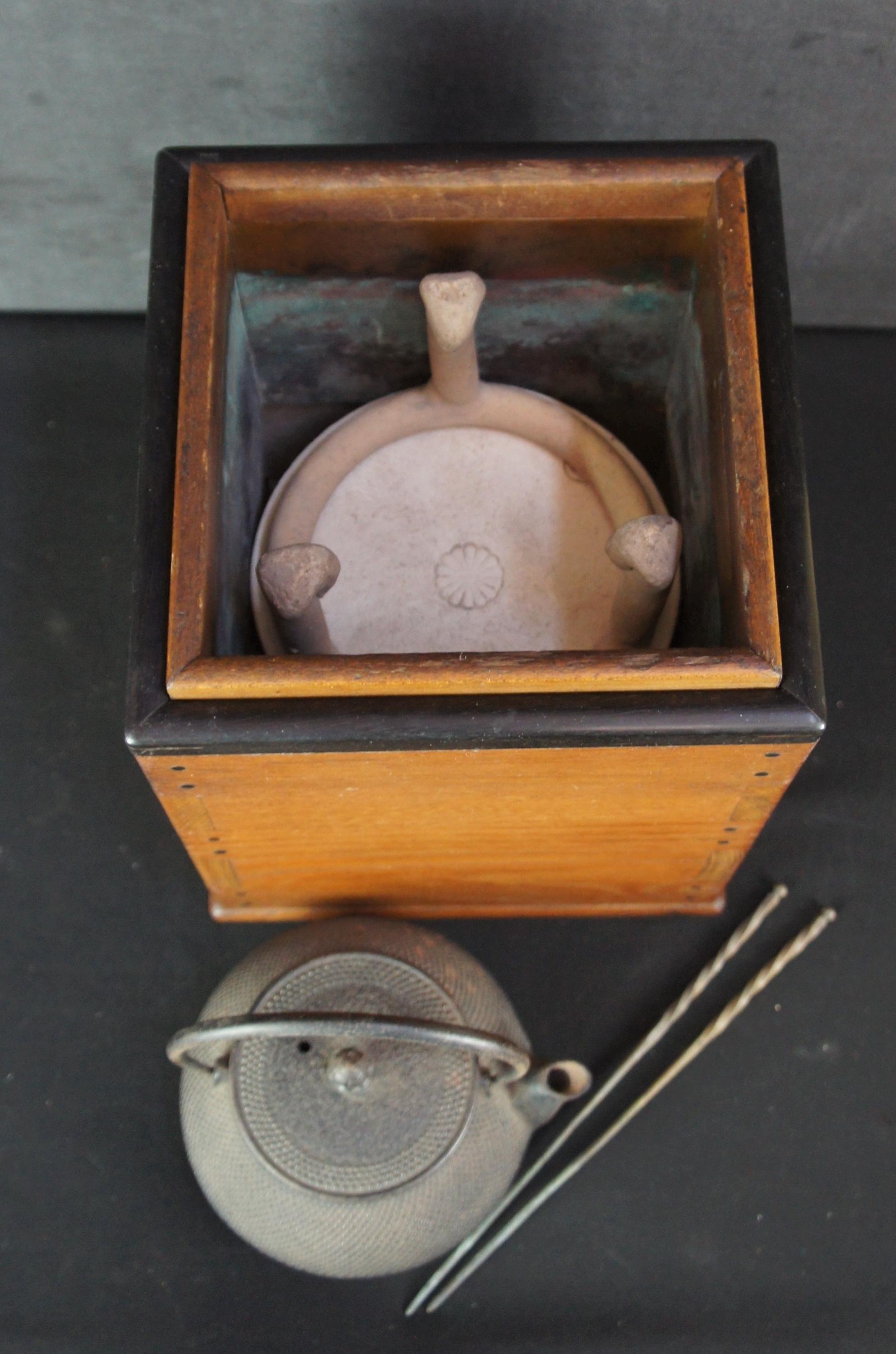 日本茶火鉢 日本木ろう材 1930年 南部鉄瓶 やかん - Etsy 日本