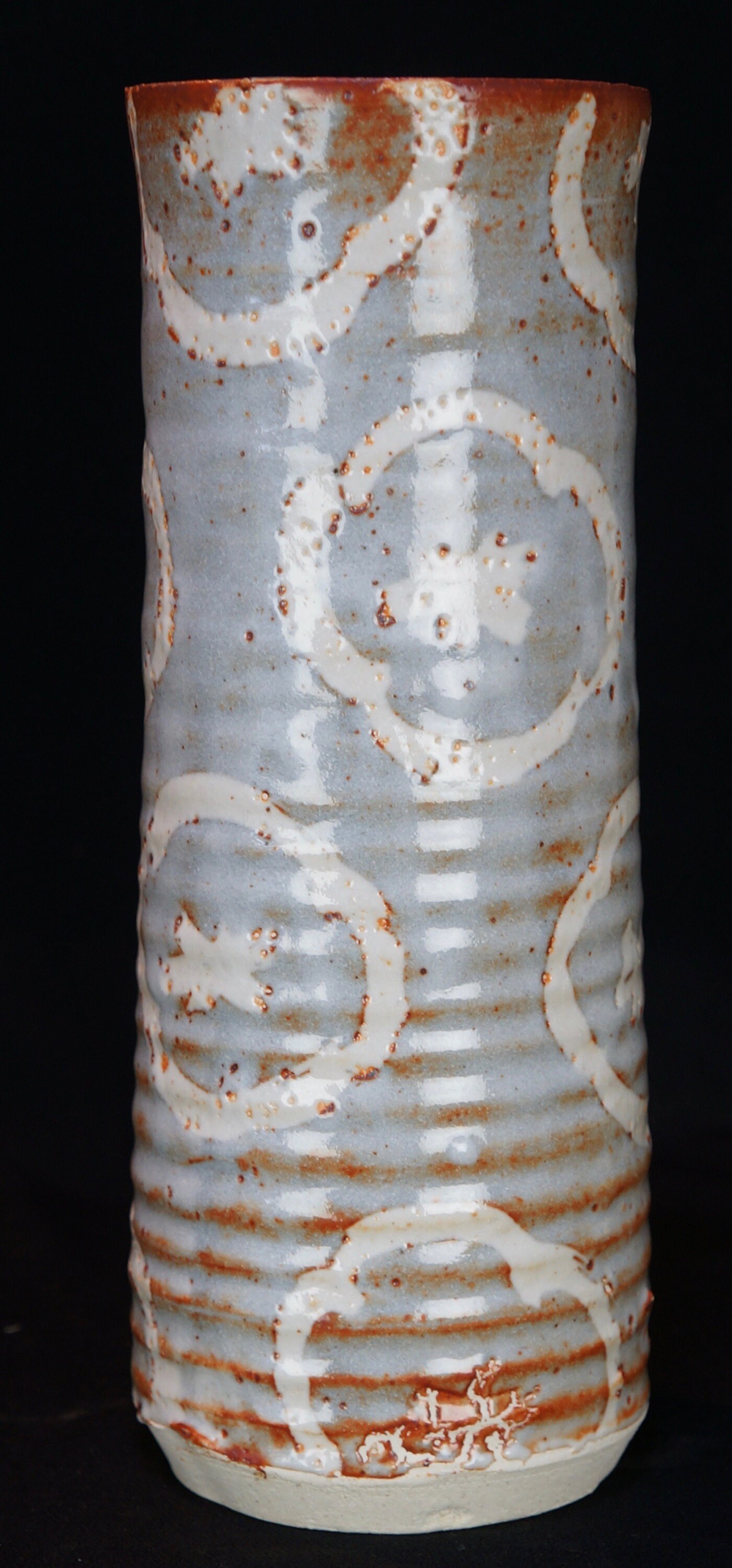 Minimalist Japan Shino ceramic floral vase 1970s Japanese Etsy