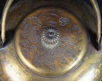 アンティーク 日本製 青銅 やかん ヤカン 手打ち 工芸品 1880 煎茶