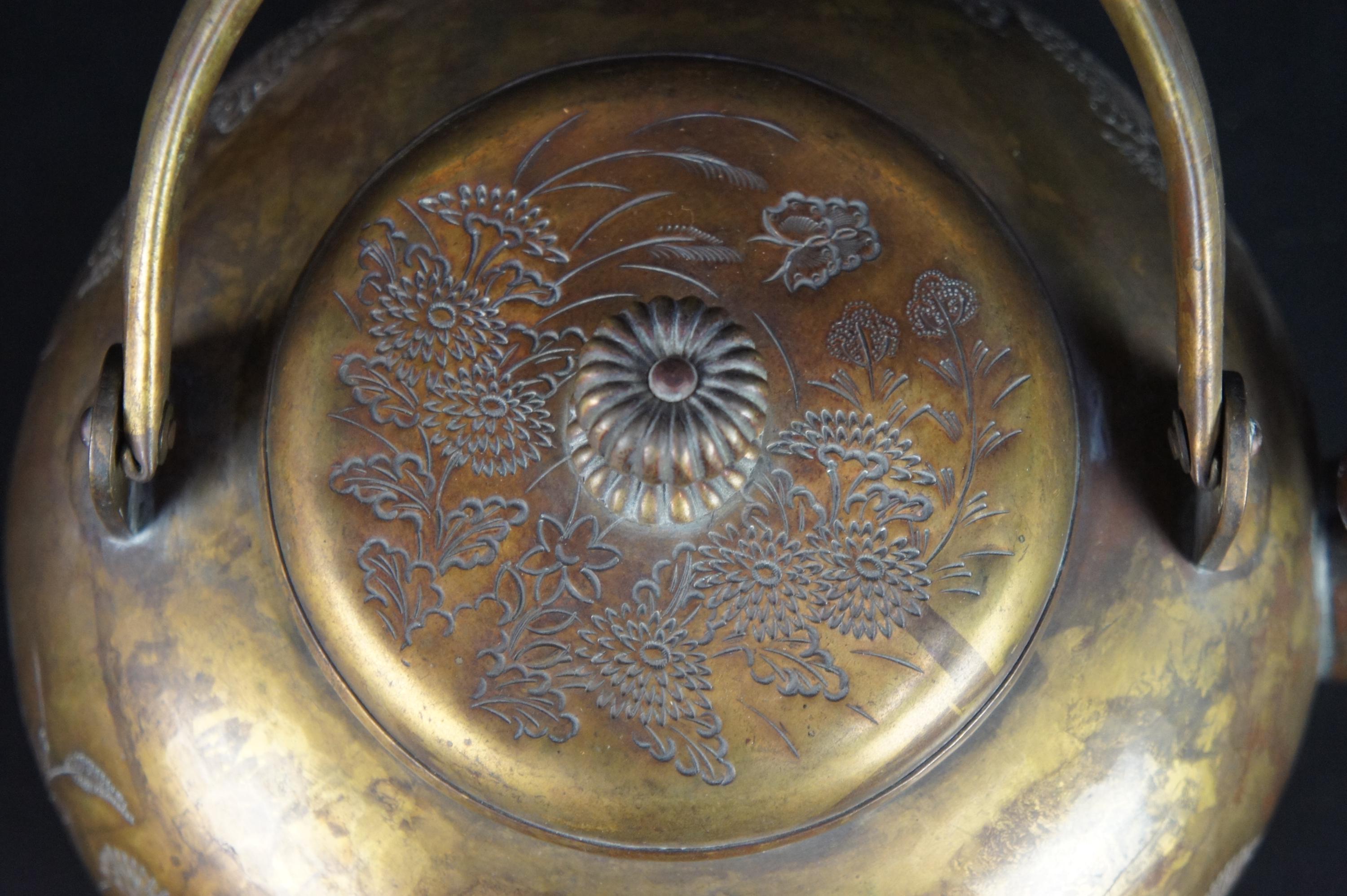 アンティーク 日本製 青銅 やかん ヤカン 手打ち 工芸品 1880 煎茶